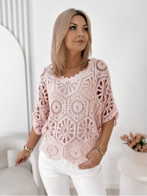BLUZKA ACARIO PUDROWY RÓŻ
