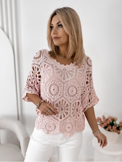BLUZKA ACARIO PUDROWY RÓŻ