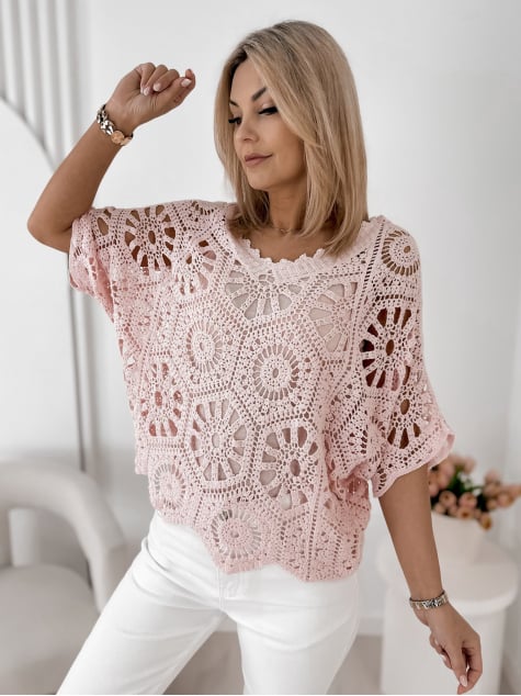 BLUZKA ACARIO PUDROWY RÓŻ
