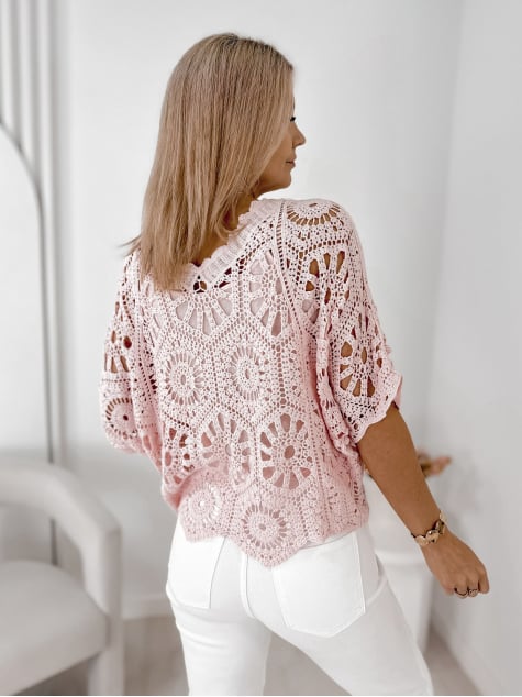 BLUZKA ACARIO PUDROWY RÓŻ