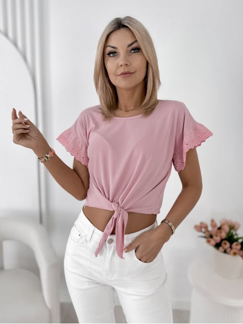 BLUZKA ARABELA PUDROWY RÓŻ