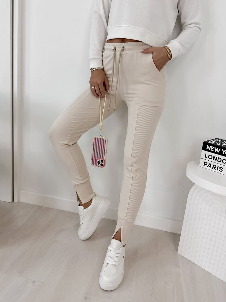 SPODNIE TIDES BEŻOWE