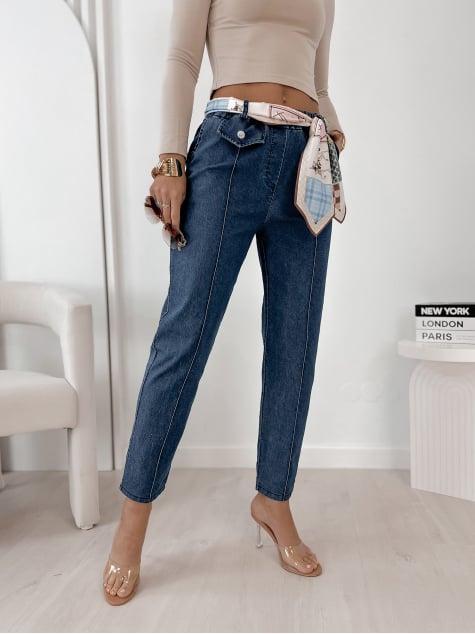 SPODNIE ROTFELD CIEMNOJEANSOWE