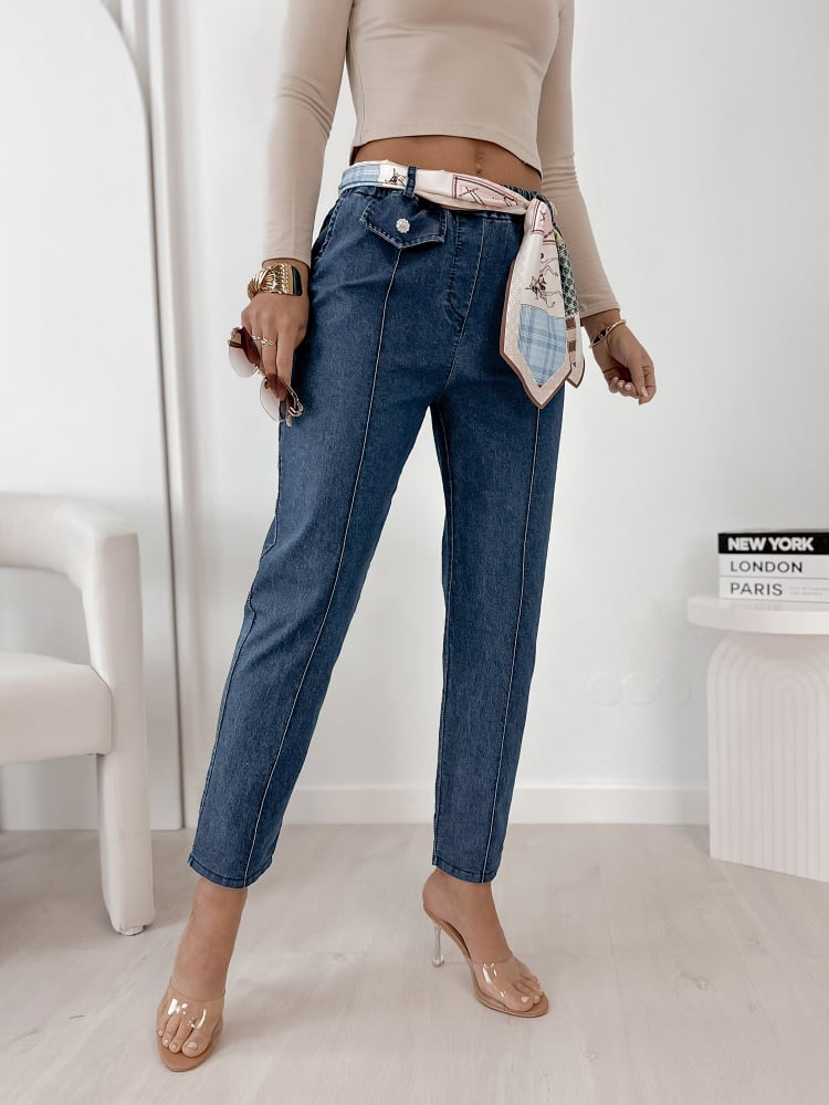 SPODNIE ROTFELD CIEMNOJEANSOWE