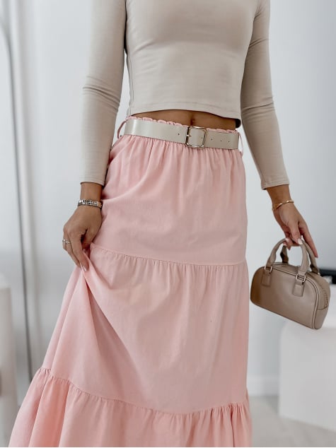 SPÓDNICA SZTRUKSOWA YOSELLE KORALOWA