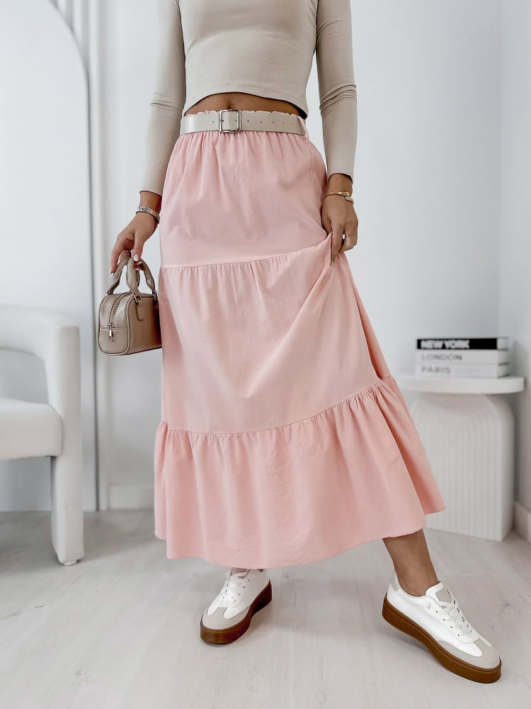 SPÓDNICA SZTRUKSOWA YOSELLE KORALOWA