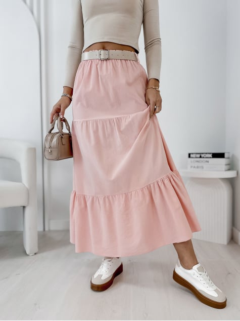 SPÓDNICA SZTRUKSOWA YOSELLE KORALOWA