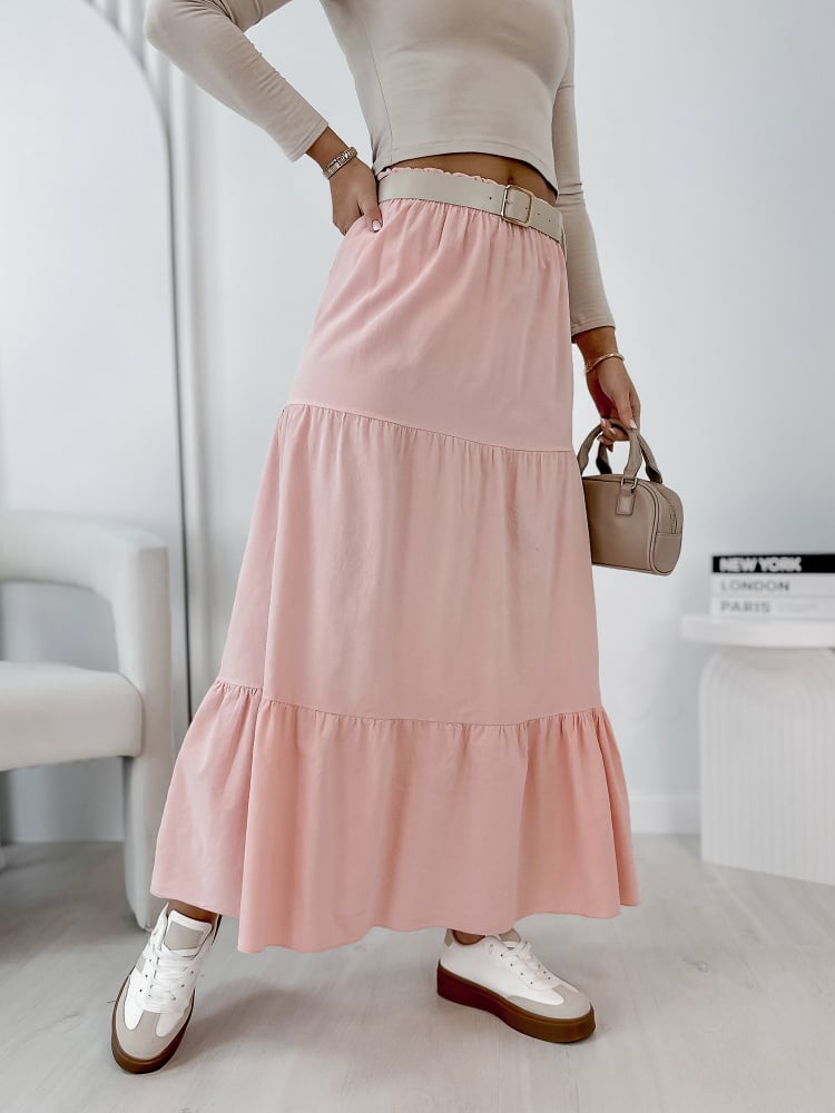 SPÓDNICA SZTRUKSOWA YOSELLE KORALOWA