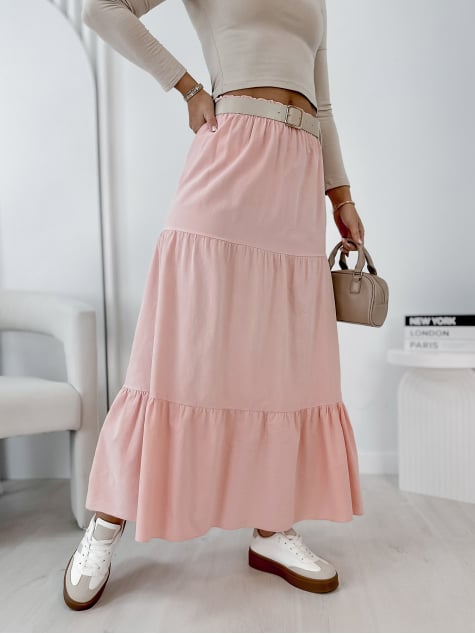 SPÓDNICA SZTRUKSOWA YOSELLE KORALOWA