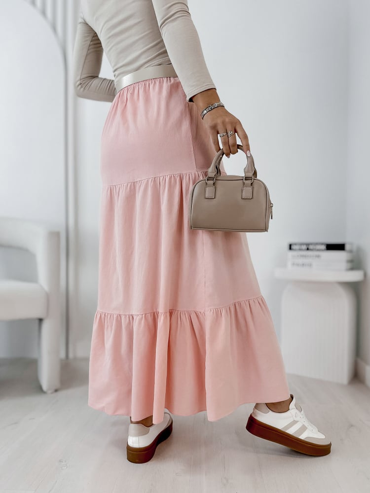 SPÓDNICA SZTRUKSOWA YOSELLE KORALOWA