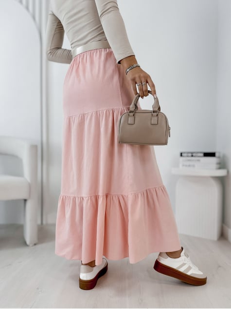 SPÓDNICA SZTRUKSOWA YOSELLE KORALOWA