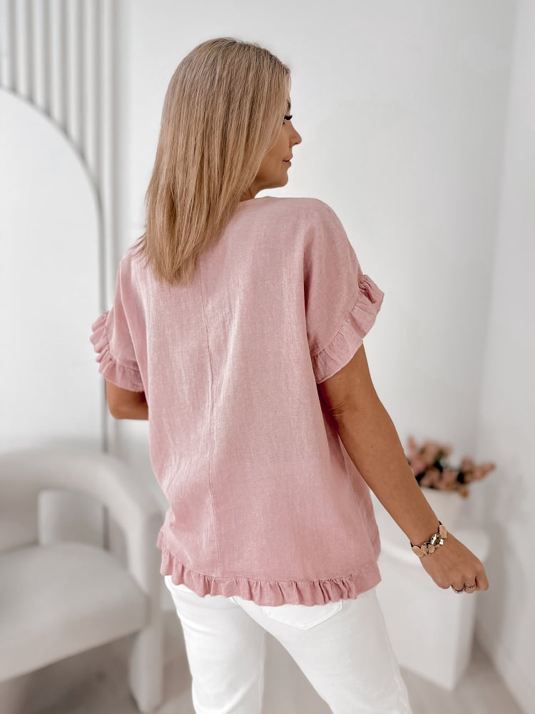 BLUZKA CIREL PUDROWY RÓŻ