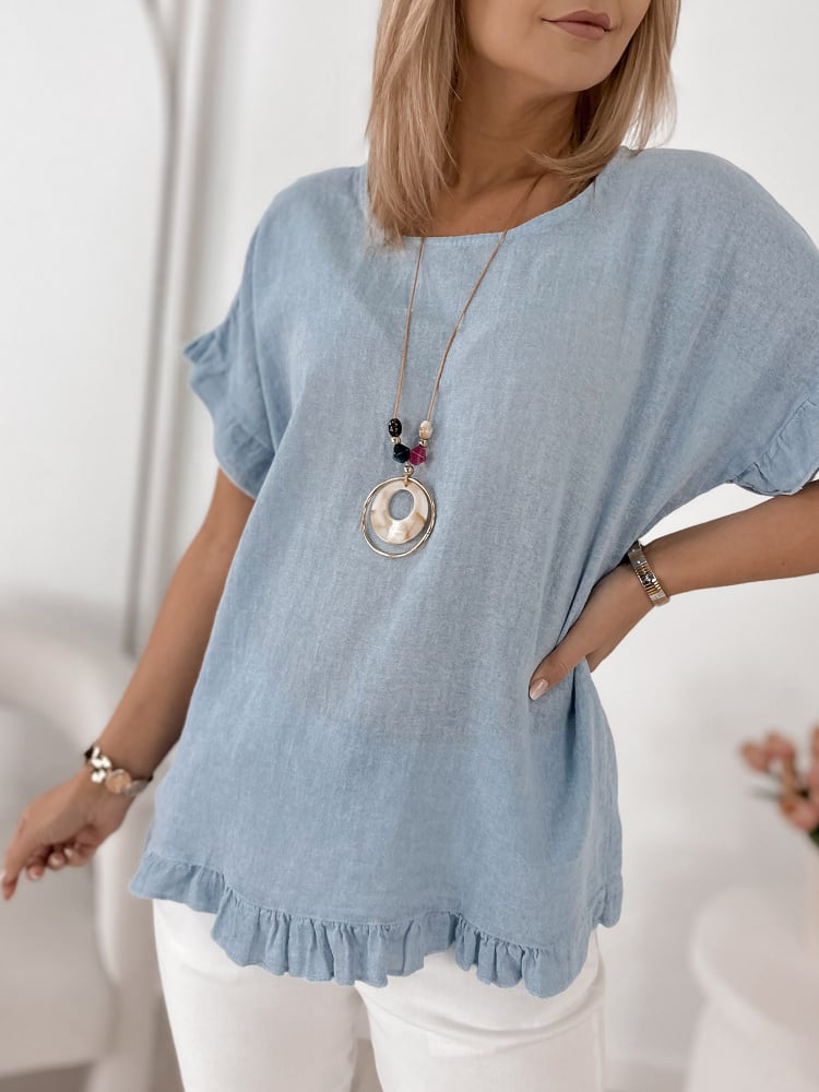 BLUZKA CIREL BŁĘKITNA