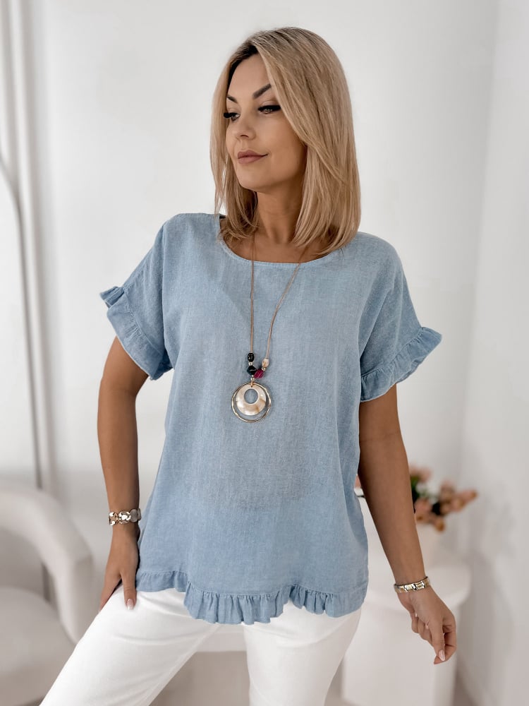 BLUZKA CIREL BŁĘKITNA