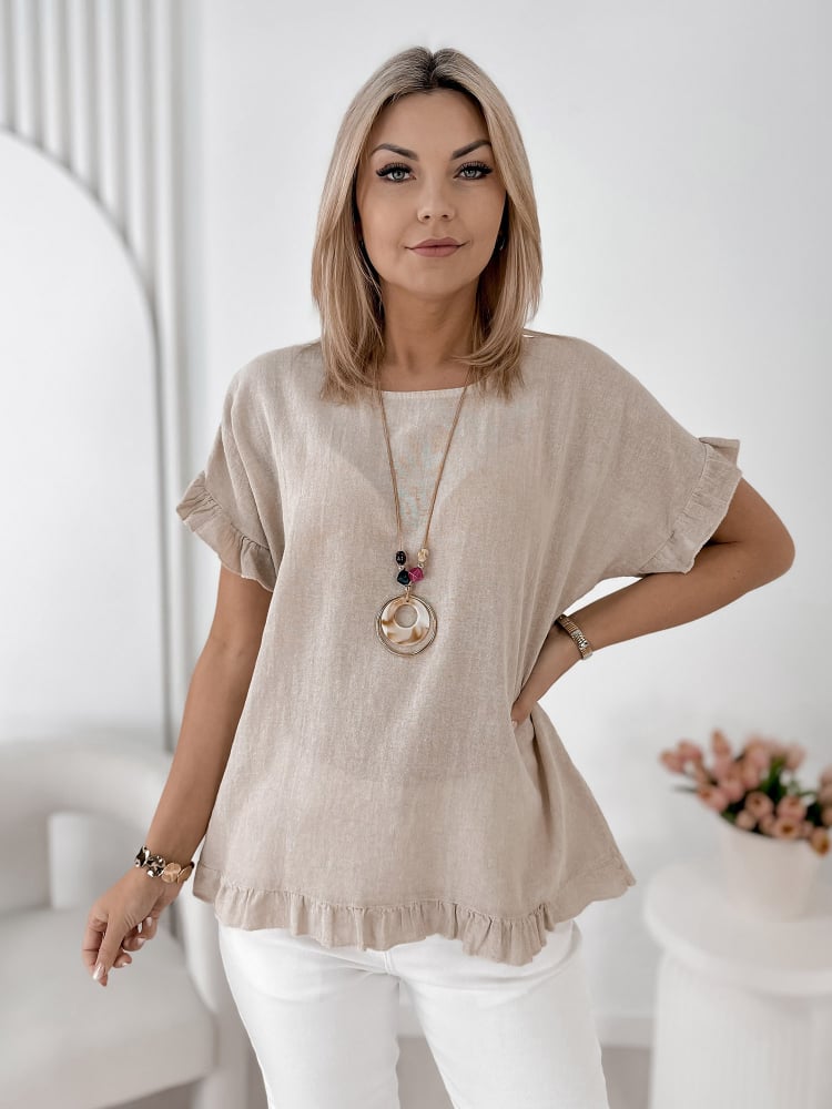 BLUZKA CIREL BEŻOWA