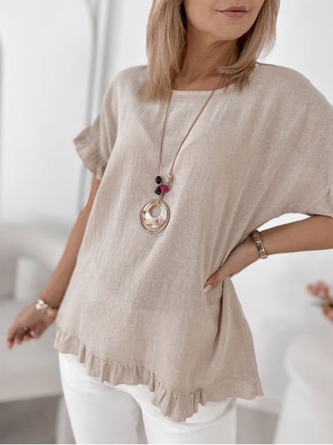 BLUZKA CIREL BEŻOWA