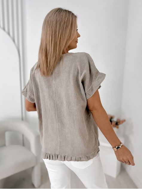 BLUZKA CIREL CIEMNOBEŻOWA