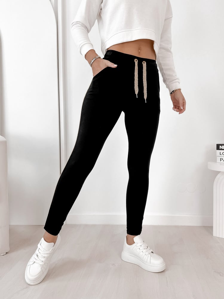 SPODNIE BARRIS CZARNE