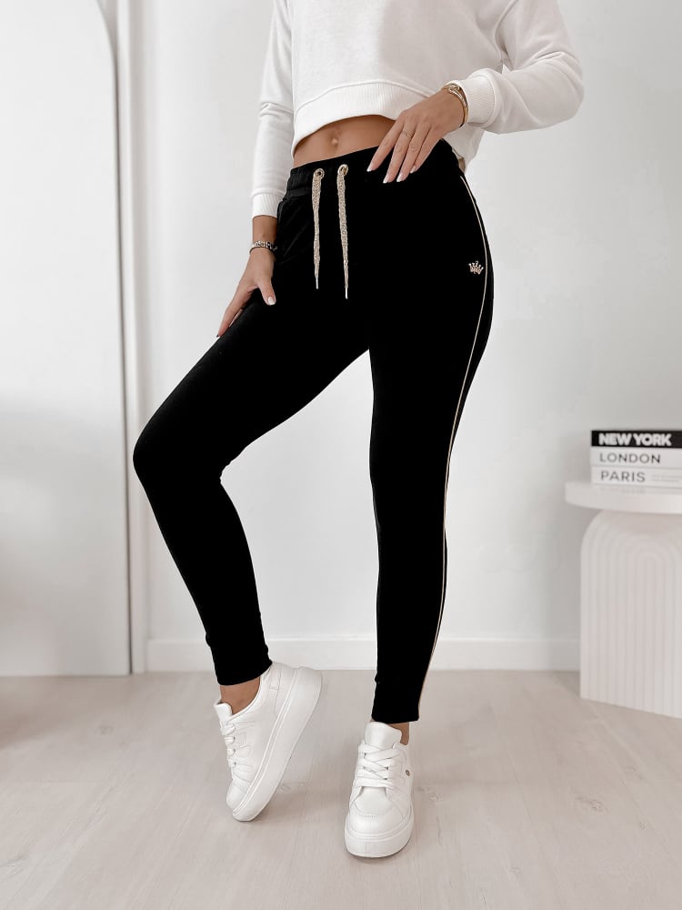 SPODNIE BARRIS CZARNE