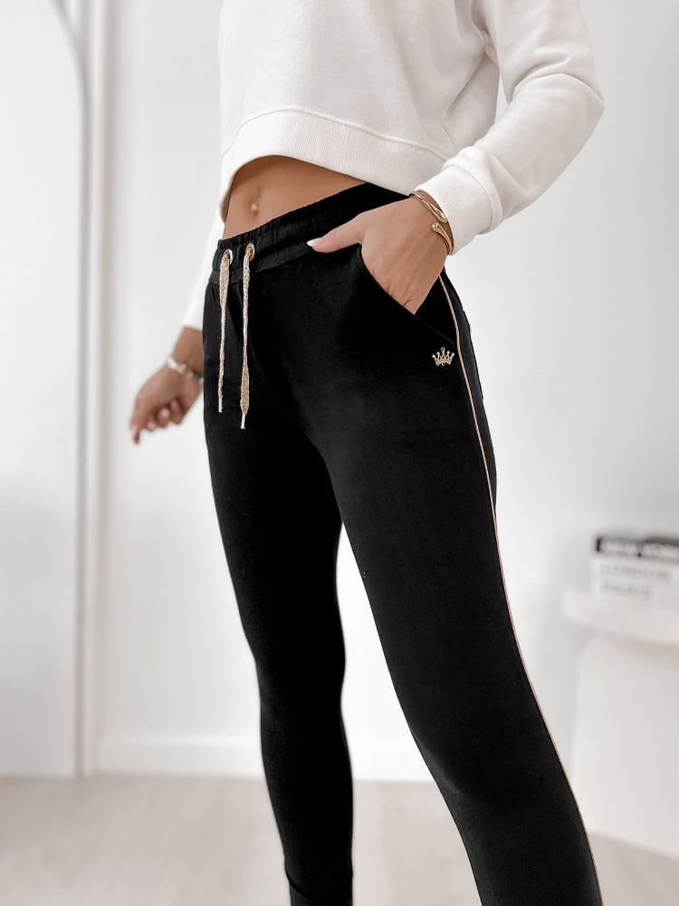 SPODNIE BARRIS CZARNE