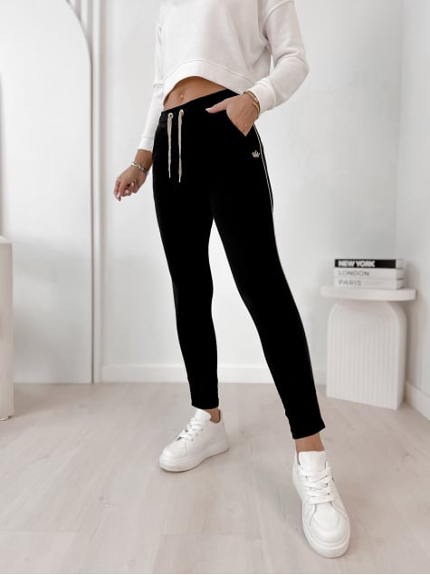 SPODNIE BARRIS CZARNE