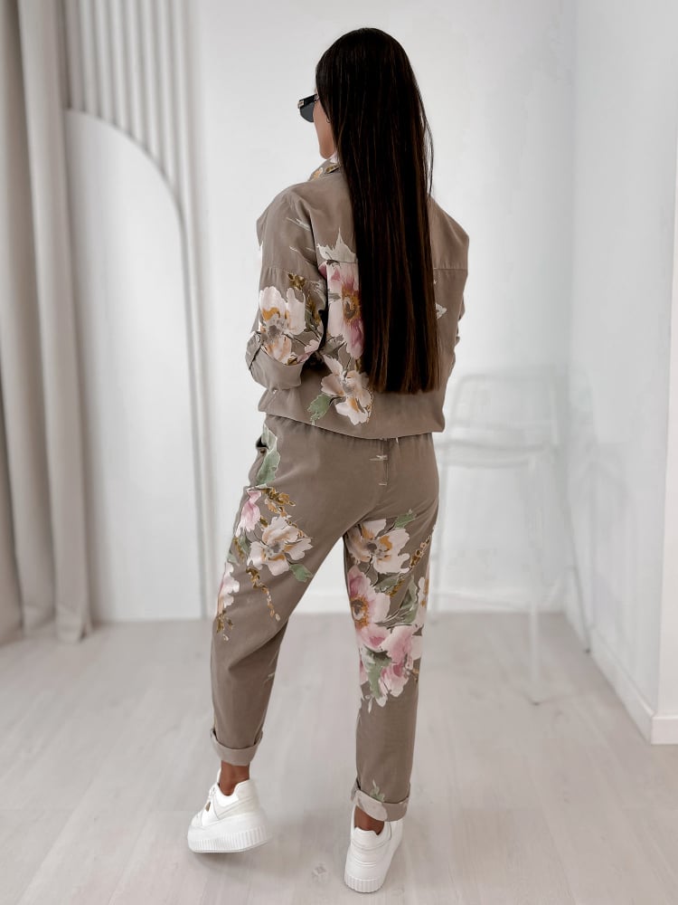 KOMPLET SZTRUKSOWY REMIO CIEMNOBEŻOWY