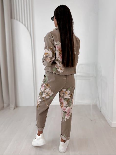 KOMPLET SZTRUKSOWY REMIO CIEMNOBEŻOWY