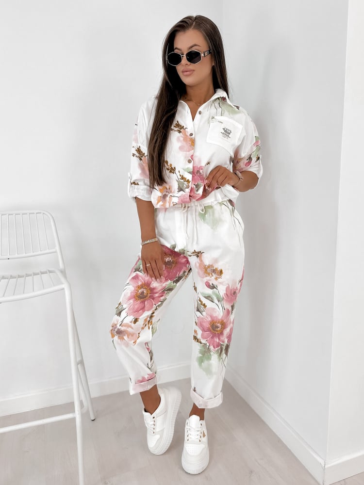 KOMPLET SZTRUKSOWY REMIO BIAŁY