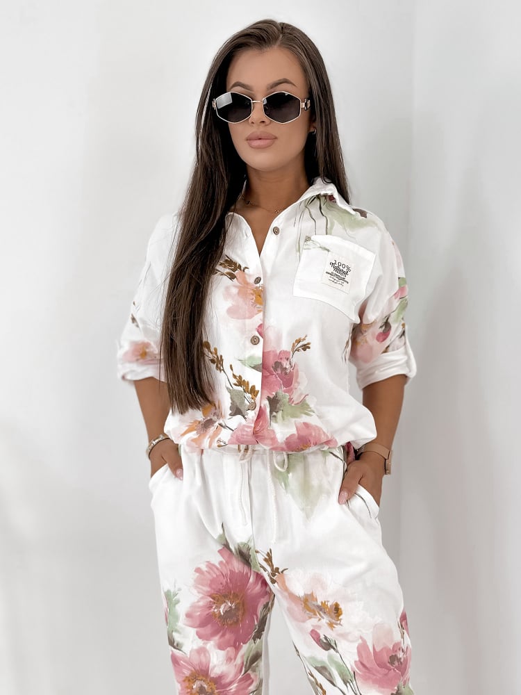 KOMPLET SZTRUKSOWY REMIO BIAŁY