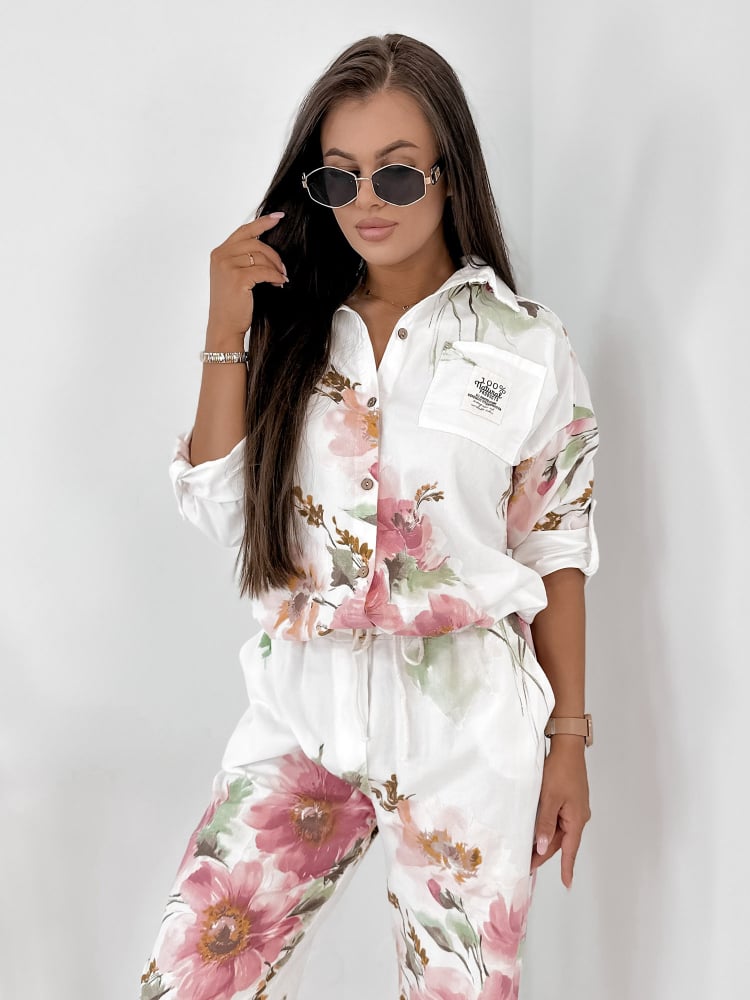 KOMPLET SZTRUKSOWY REMIO BIAŁY