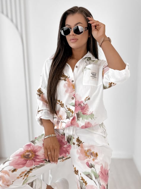 KOMPLET SZTRUKSOWY REMIO BIAŁY