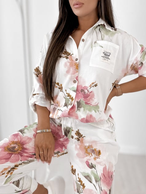 KOMPLET SZTRUKSOWY REMIO BIAŁY