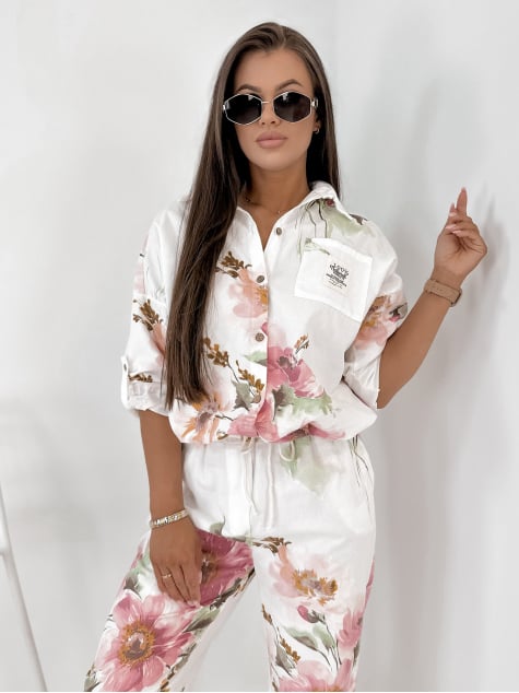 KOMPLET SZTRUKSOWY REMIO BIAŁY