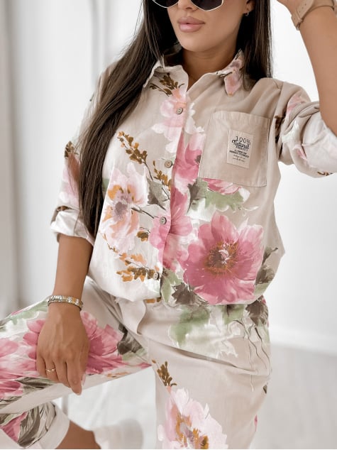 KOMPLET SZTRUKSOWY REMIO BEŻOWY