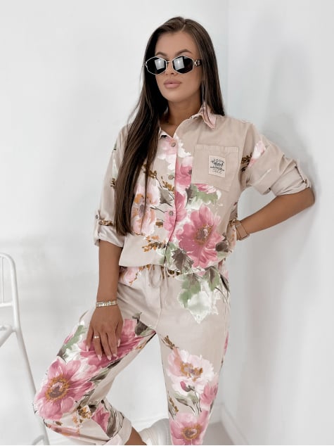 KOMPLET SZTRUKSOWY REMIO BEŻOWY