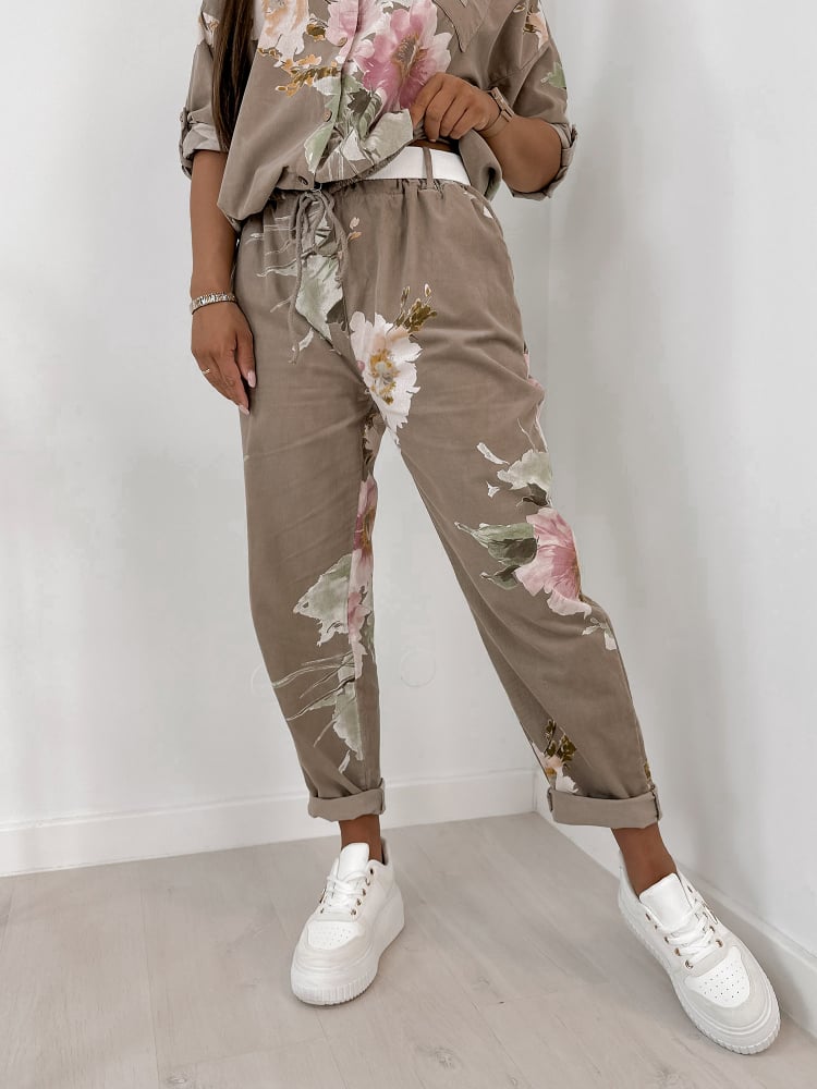 KOMPLET SZTRUKSOWY REMIO CIEMNOBEŻOWY