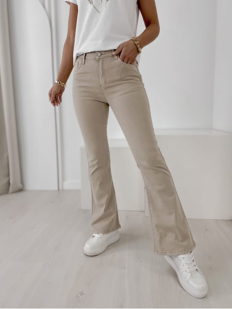 SPODNIE HUDSON BEŻOWE