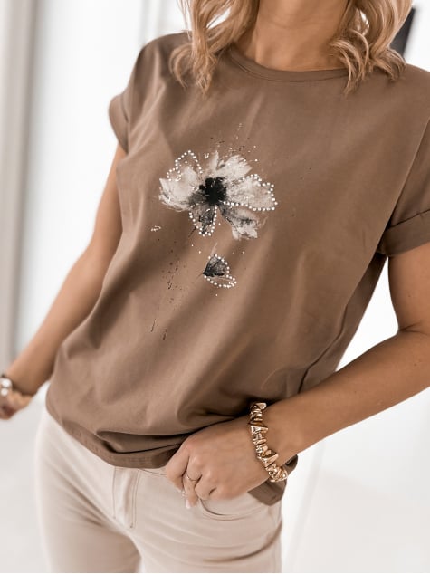 BLUZKA HANNE BRĄZOWA