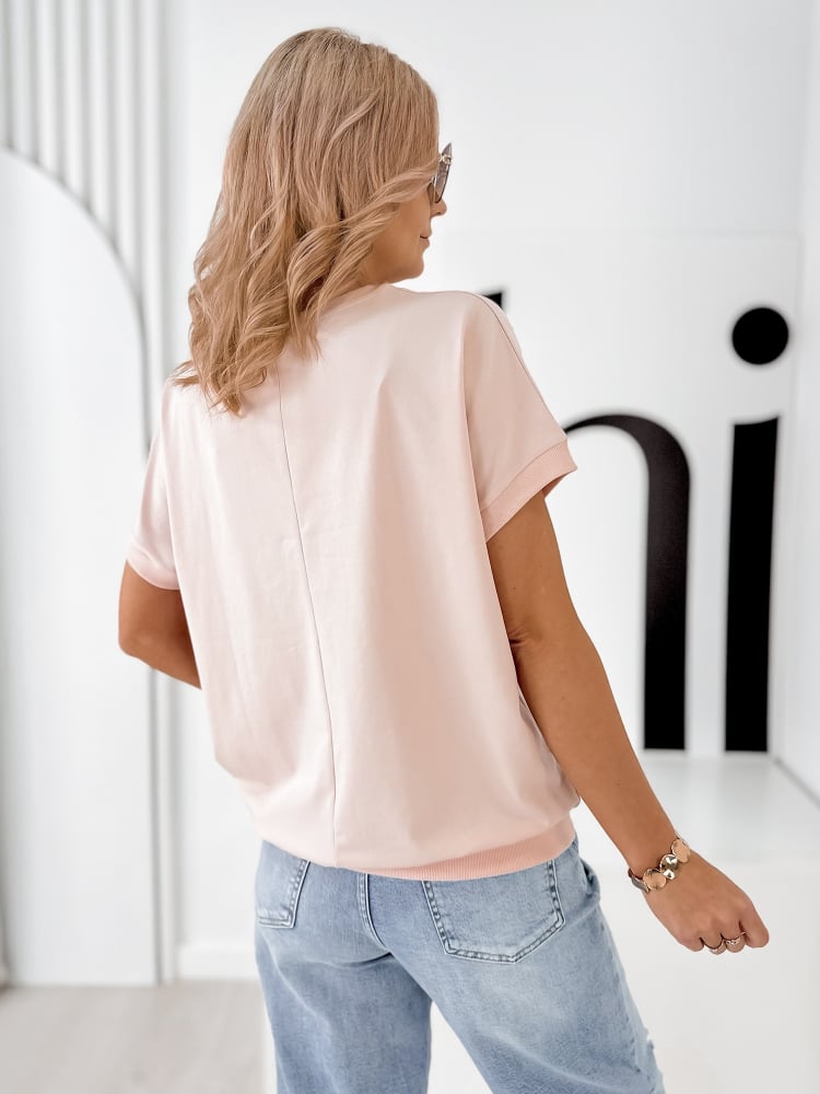 BLUZKA MAURICE PUDROWY RÓŻ