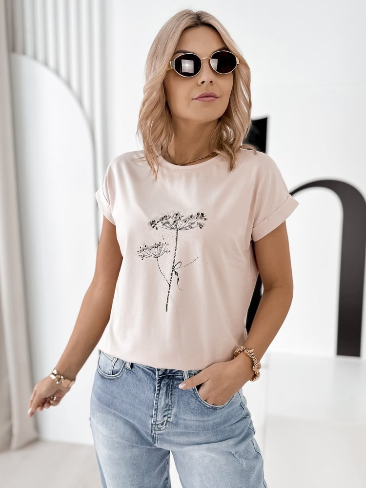 BLUZKA TEMPI PUDROWY RÓŻ