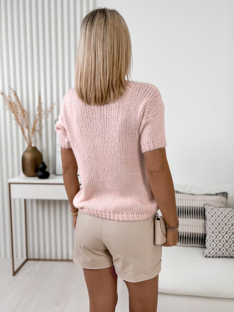 SWETER ALLORA PUDROWY RÓŻ