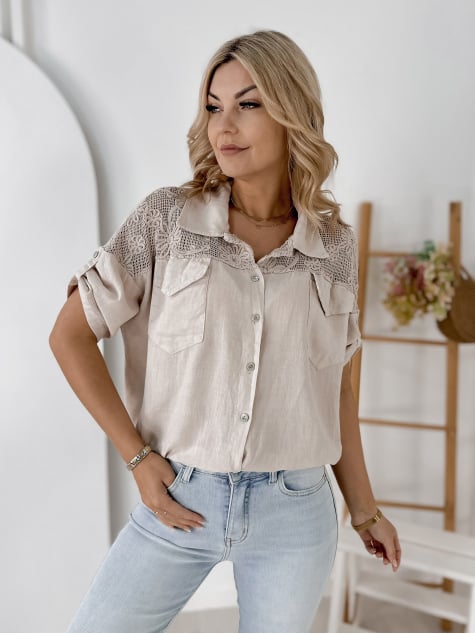 KOSZULA ROTVEL BEŻOWA