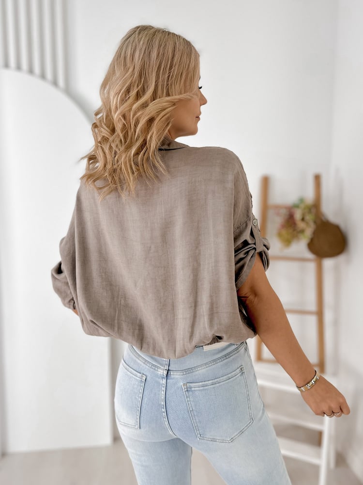 KOSZULA ROTVEL CIEMNOBEŻOWA