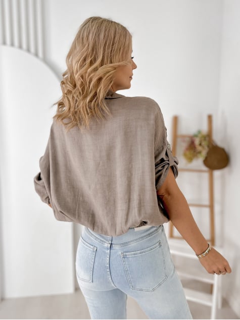 KOSZULA ROTVEL CIEMNOBEŻOWA