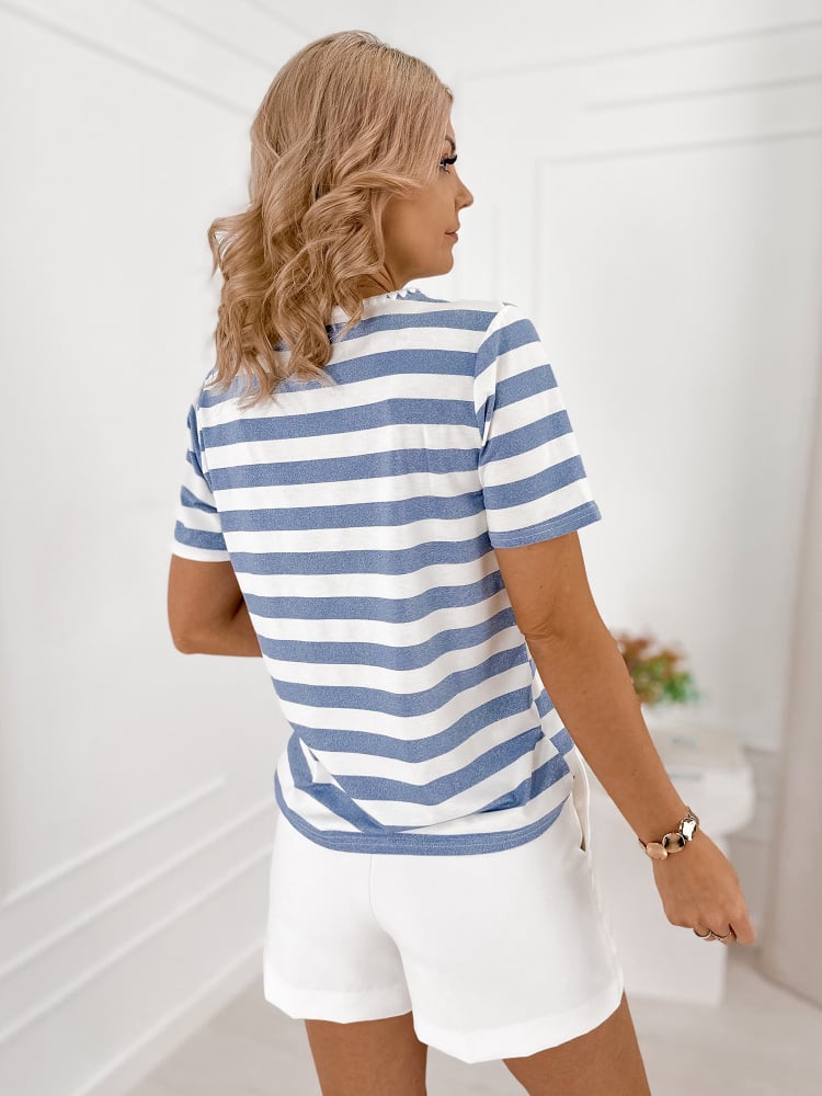 BLUZKA LISETTE NIEBIESKA