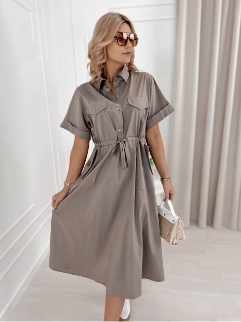 SUKIENKA ARMAND CIEMNOBEŻOWA