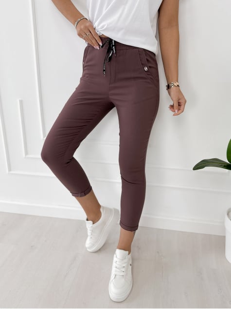 SPODNIE DABI BRĄZOWE