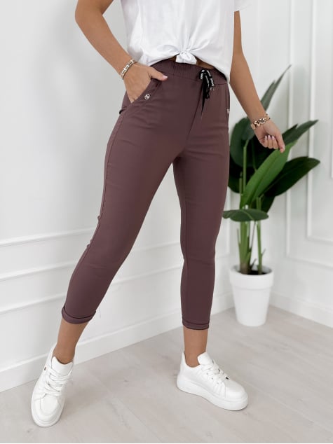 SPODNIE DABI BRĄZOWE