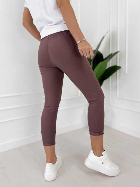 SPODNIE DABI BRĄZOWE