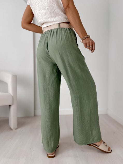 SPODNIE BASIL PISTACJOWE